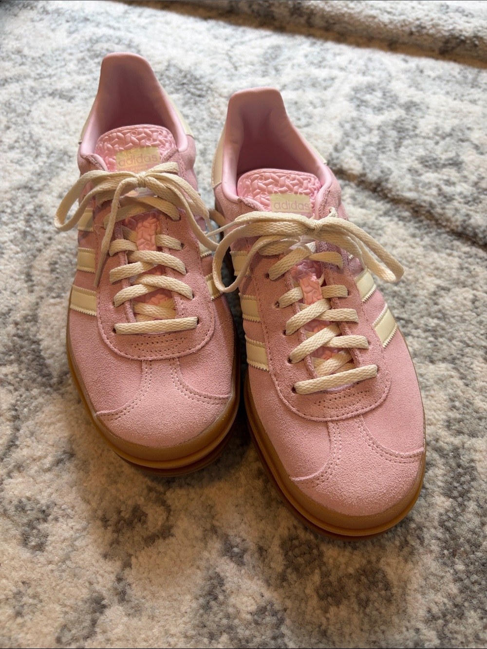 adidas Gazelle Bold pink and white shoes NWOT